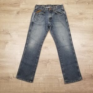 Ariat Rebar M5 Jeans Mens 31x32 Blue Dark Wash Relaxed Fit Straight Leg Workwear